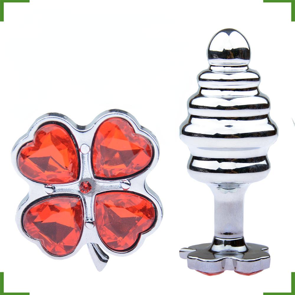 Srebrny Koniczynka Szczęścia Korek Analny Konwencjonalne Alternatywne Zabawki Seksualne Masażer Prostaty Dildo Korek do Pupy Stymulator Zabawki Seksualne Anal