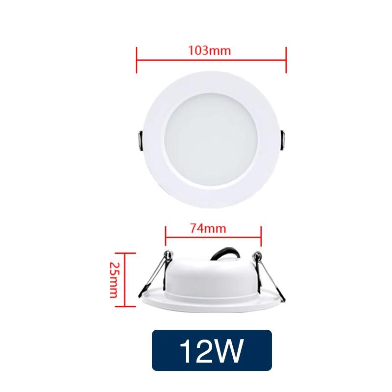 LED Downlight 5W 9W 12W 15W 18W Recessed Spotlight Ceiling Lamp AC110V 220V DC12V 24V Indoor Lighting Warm Cold White