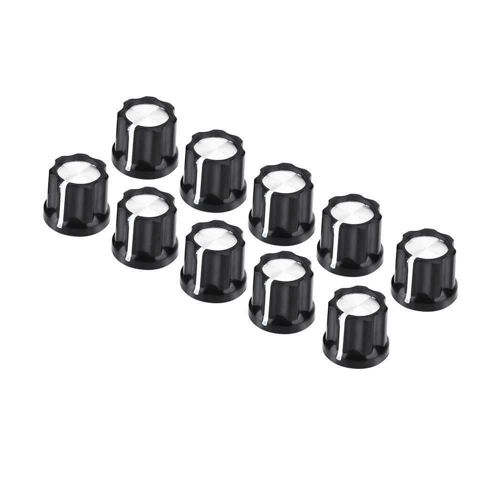 10 Stück Langlebige Potentiometer Lautstärke Ton Regler Kappen für D-förmigen Schaft E-Gitarre Bass