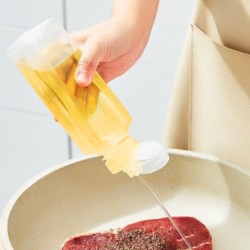 5Pcs 300/500Ml Squeeze Seasoning Bottles Screaming Oil Control Bottle High Temperature Oil Resistance Soy Multifunction