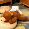Cute And Charming Comfort Gentle Animal Plush Throw Pillow Polar Bear Brown Bear Panda Lying On The Stuffed Animal Doll Pillow Decorate Room