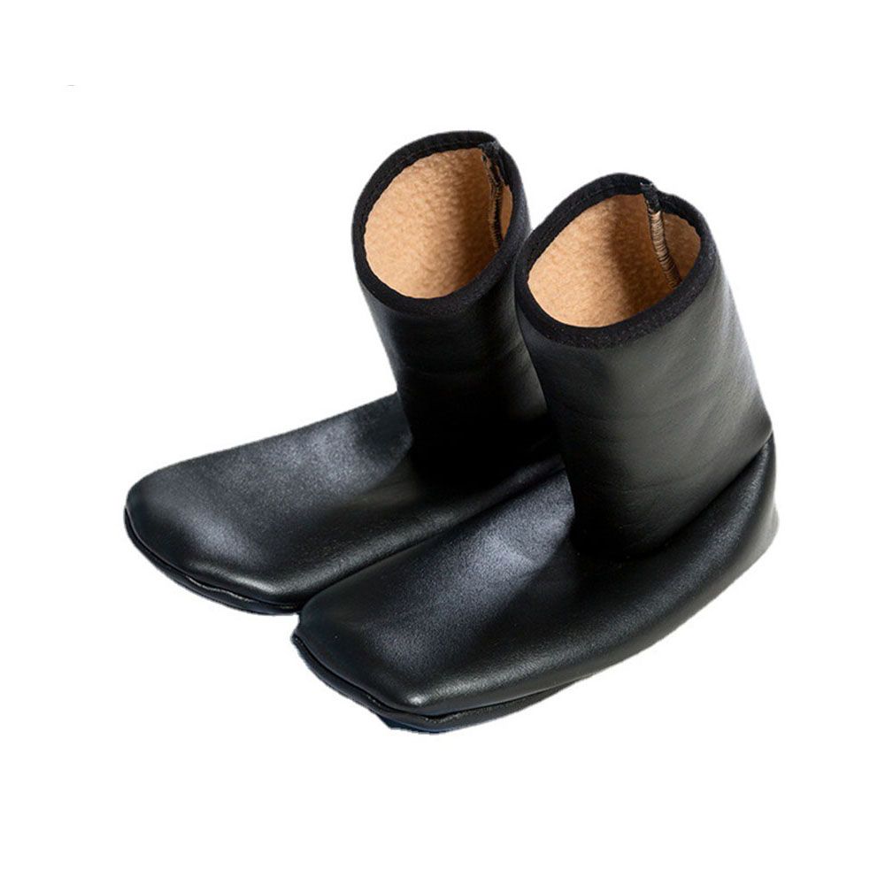 Unisex Men Women Winter Breathable Middle Socks Soft Non-Slip Boot Slipper Leather Thermal Socks