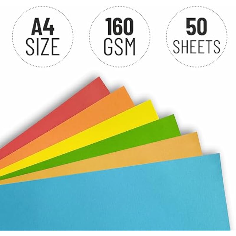 

Anupam A4 Basic Colour Loose Paper 160Gsm 5 Colors Paper For Arts, Crafts, Quilling, Origami (50 Sheet) 4 зелёный