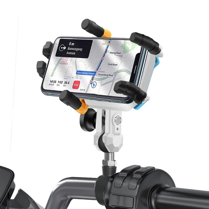 Motorbike Six-Claw Phone Holder Anti-Slip Shock Absorption Mount Guard Against Theft Smartphone Stand Navigation Bracket