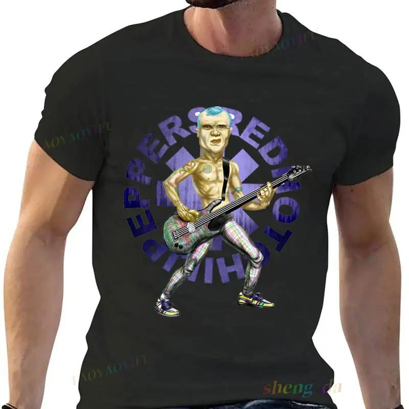 Playera Anthony Rock Music Band Streetwear Harajuku T Shirt Red Hot Chili Peppers Fire Squid  Graphic Tshirt Unisex Women Clothes