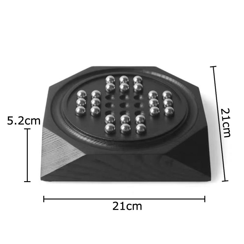 

Checkers Chess Game Solid Wood Chessboard Geometric Artwork Ornaments Desk Decoration Checkers Chess Pieces Casual Chess Games чорний