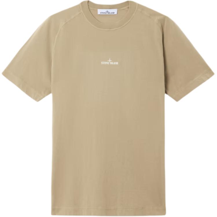 

STONE ISLAND Мужская футболка с коротким рукавом и круглым вырезом с принтом, топы, светло-коричневый K1S152100020S0080-V009A M