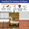 2D Flat, 1pc Patriotic Sheep American Flag Metal Wall Art - Rustic Farmhouse Style with "Let Freedom Ring" Design, Vintage Distressed Texture