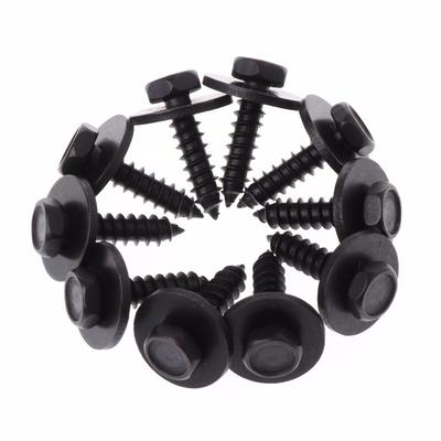 10 Pcs/set Universal Car Auto 4.8x19mm Self-Tapping Screws Captive Loose Washer 8mm Hex Head