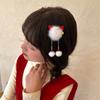 Tassel Children Wig Hairpin Flower Red Bow Hairpin Lovely Chinese New Year Headwear  Baby