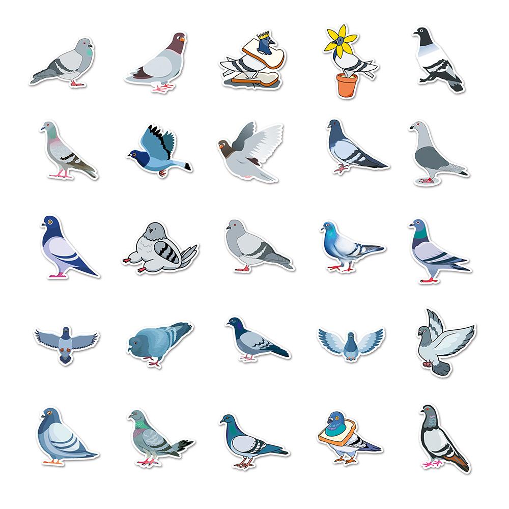 10/30/50pcs Funny Cartoon Animal Pigeon Stickers Cute Graffiti Decals Waterproof DIY Notebook Phone Luggage Sticker Decoration