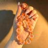 1Pcs Anti-Loss Key Wrist Strap Fashion Dopamine Matte Bead Pendant Adjustable Wristband for Shopping Dating