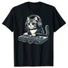 Funny Cat Synthesizer Music Synth Electro Techno Graphic Tshirts Men Fashion Casual Tshirt 100 Cotton Loose Oversized T Shirt