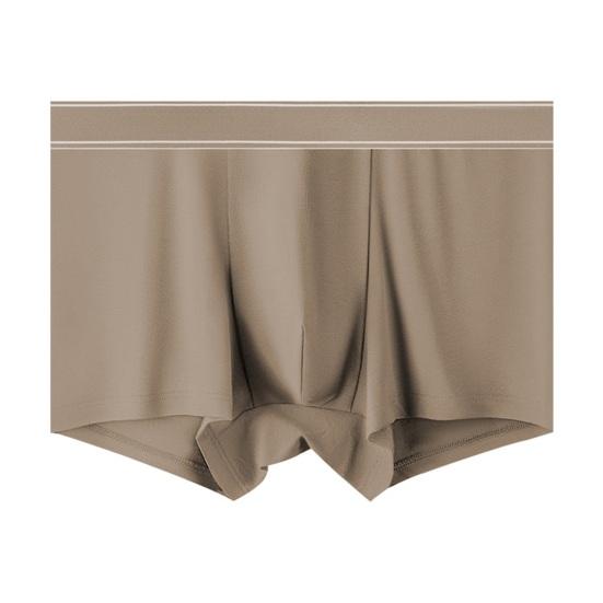 Mens Cotton Boxers Briefs Summer Moisture Wicking Underwear Solid Color Breathable Stretch Wide