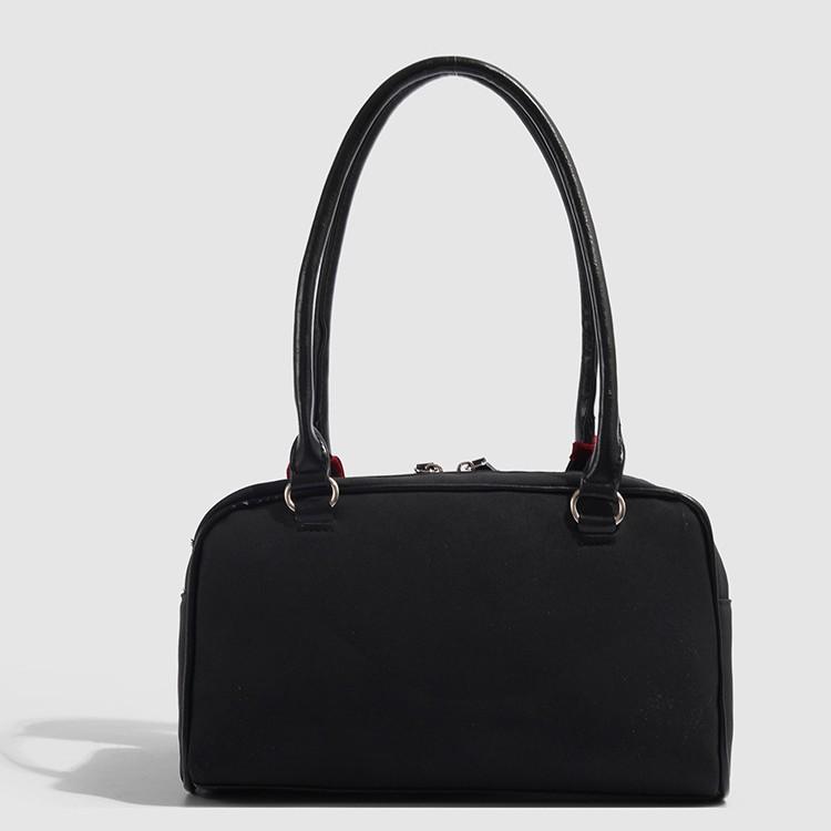 2025 New Bowling Bag Korean Blogger's Niche Versatile Boston Tote Bag Underarm Commuting Shoulder Bag Trendy