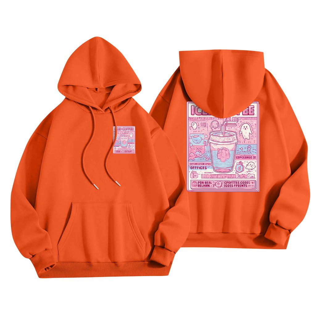 Children's Casual Fashion Halloween Print Long-Sleeved Hooded Sweatshirt