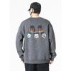 350G Heavy Sweater Men'S Loose Large Size Fat American Trendy Brand Printed Bottoming Shirt Versatile Crew Neck Jacket