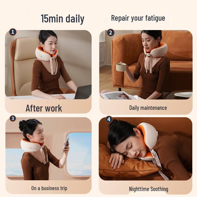 HEZHENG U-Shaped Neck Massager with Heat CN plug (adapter included)