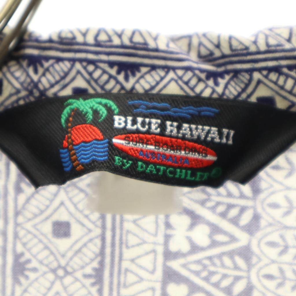BLUE HAWAII Overall Handle Short Sleeve Aloha Shirt L Navy Open Collar Men's Used