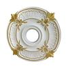 1pc PU Ceiling Medallion Decorative Ceiling Chandelier Medallion 33.5/45.5cm With Gold Accent Round Home Lighting Base