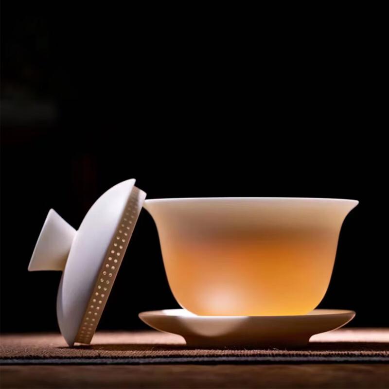 Unglazed Mutton Fat Jade White Porcelain Gongfu Tea Set