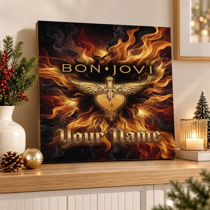 Bon Jovi Custom Name Text 5D Diamond Painting Kit DIY Full Drill Diamond Art Decoration