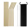 Mixing Color Reusable Metal Drinking Straws 304 Stainless Steel Straw Set with Cleaner Brush Bar Drinkware Party Accessory