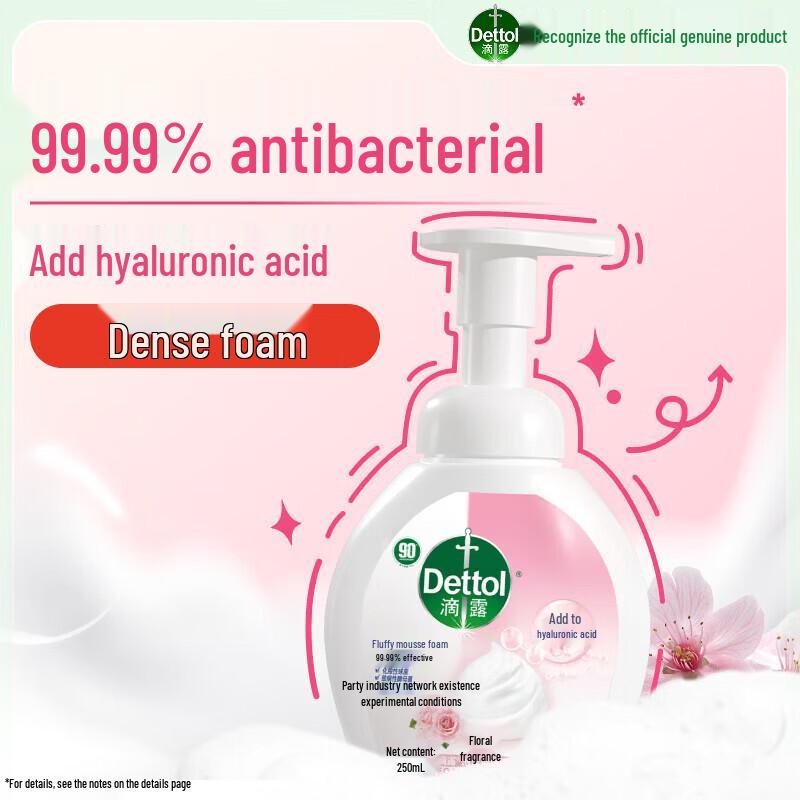 

Dettol Antibacterial Floral Scent Foam Hand Wash 250ml