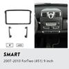 Panou Radio Fascia Auto de 9 inch pentru SMART ForTwo (451) 2007-2010 Setul de bord pentru instalarea panoului frontal al consolei Cadrană placă adaptor de 9 inchi