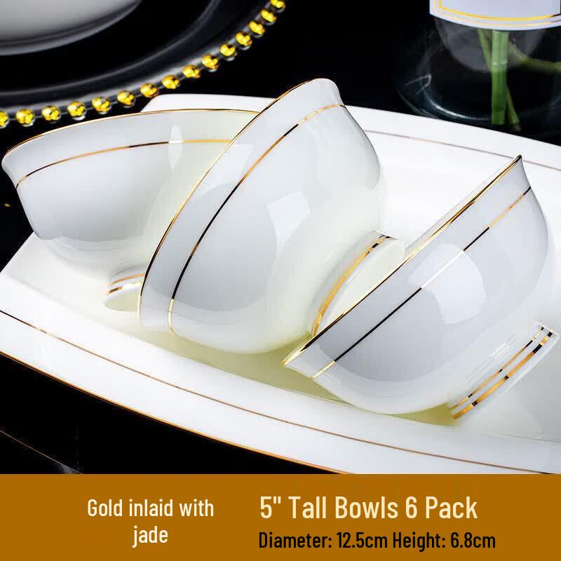 Jingdezhen Ceramic High-Foot Rice Bowl