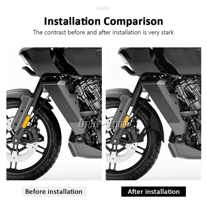 New Motorcycle Extended 265mm Mudguard ABS Mud Guard Kit Front Fender For Pan America 1250 Special PA1250 S PA1250S 2021-2024