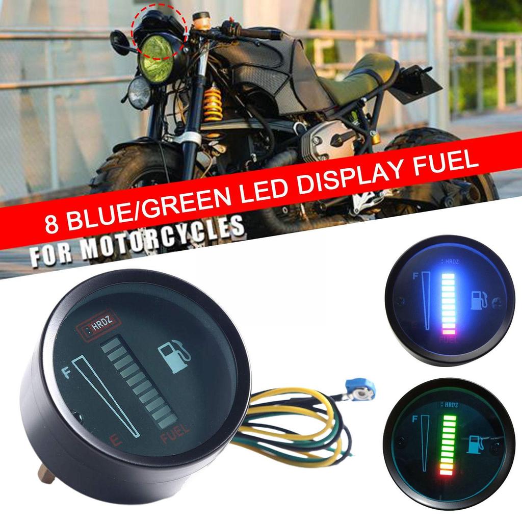 Indicator nivel combustibil universal pentru mașină și motocicletă, 12V, 2" 52mm, cu 8 LED-uri, S0L4