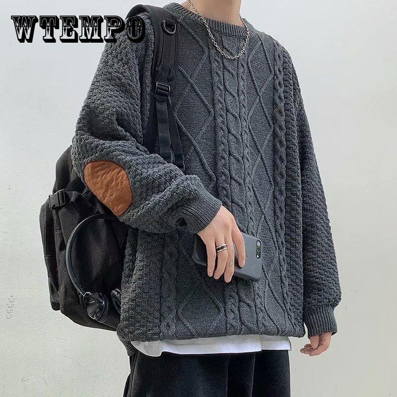 

Свитер мужской осенне-зимний утолщенный теплый и удобный свободный пуловер