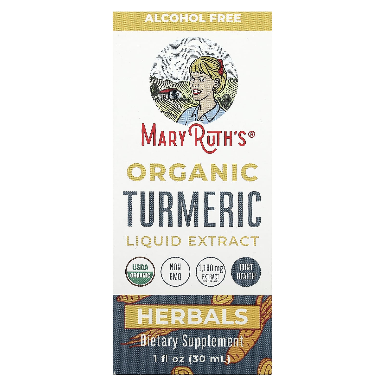 

MaryRuth s, Organic Turmeric Liquid Extract, Alcohol-Free, 1,190 mg, 1 fl oz (30 ml)