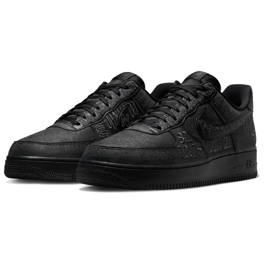 Nike Air Force 1 Low World Tour - Czarne Trampki Unisex Antracytowe II1549-001