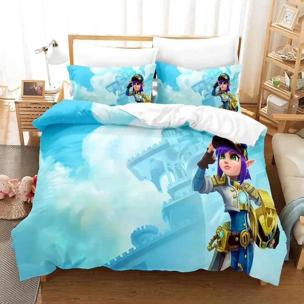 

3D Printed Game Dungeon Defenders Bedding Sets exquisite bed supplies set duvet cover bed comforter set luxury birthday gift 135x200cm 2pcs