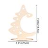 Wood Slices with Stand Natural Unfinished Christmas Wooden Tree Star Crafts for Christmas Ornaments