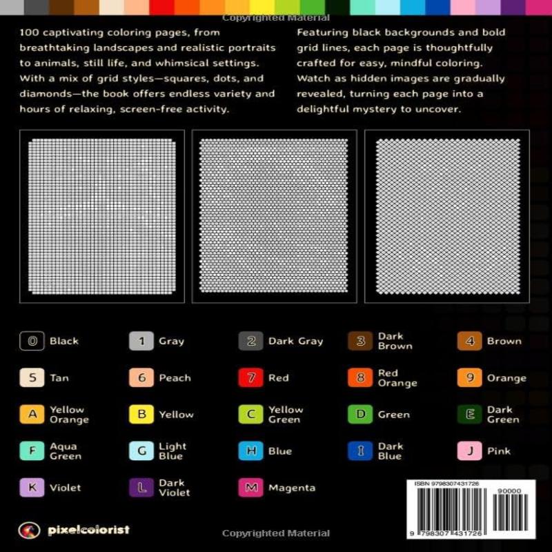 100 Color By Number Mysteries: A Coloring Book For Adults Relaxation And Wonder Decompression Picture Book