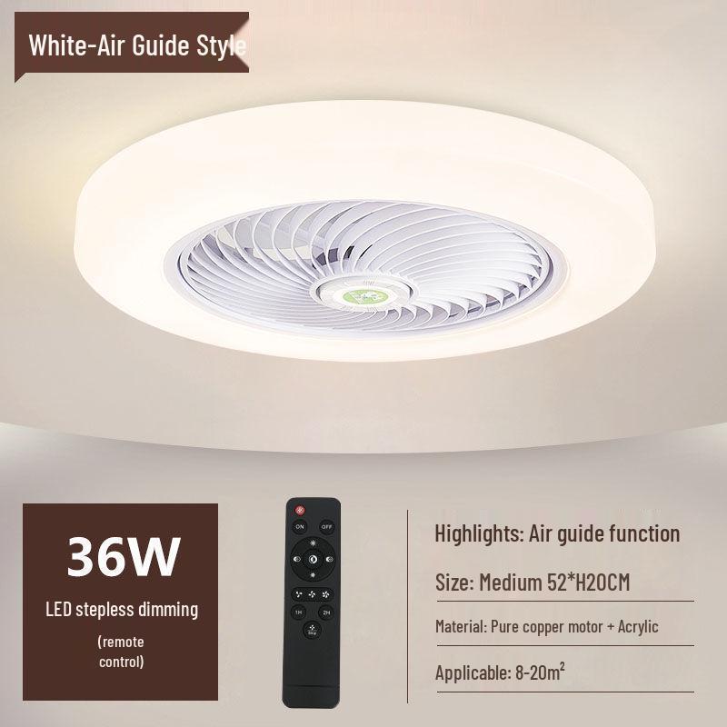 Ultra-thin Silent Ceiling Fan Light: Modern Invisible Chandelier for Bedroom, Living, and Dining Rooms