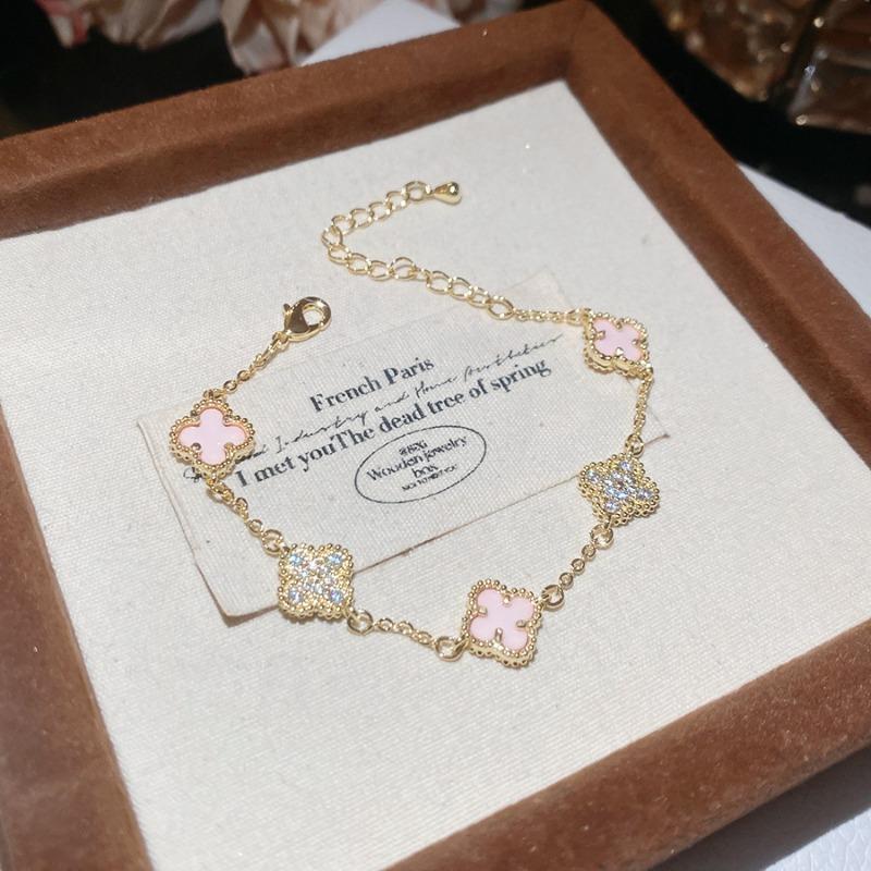Korean ins wind zircon flower bracelet, new sweet wind bracelet light luxury high-end exquisite jewelry women