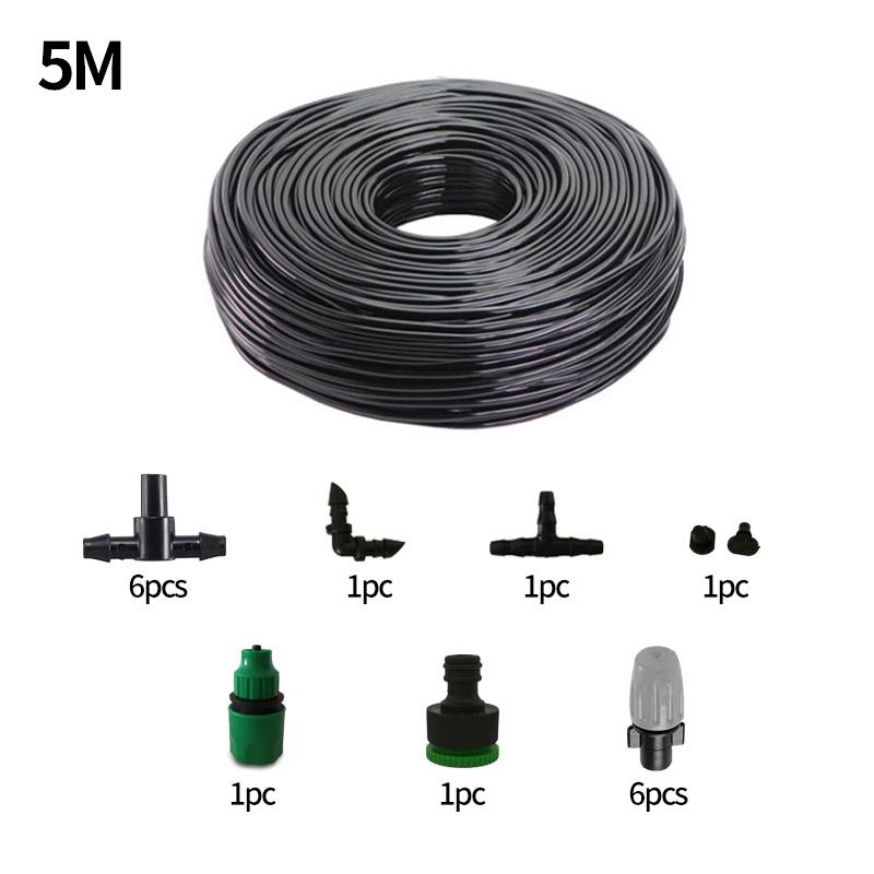 

5-50M Автоматическая система полива, ирригационная система, распыление, охлаждение, распылительные насадки для сада, 4/7 мм, соединитель для шланга, распылительная головка для патио