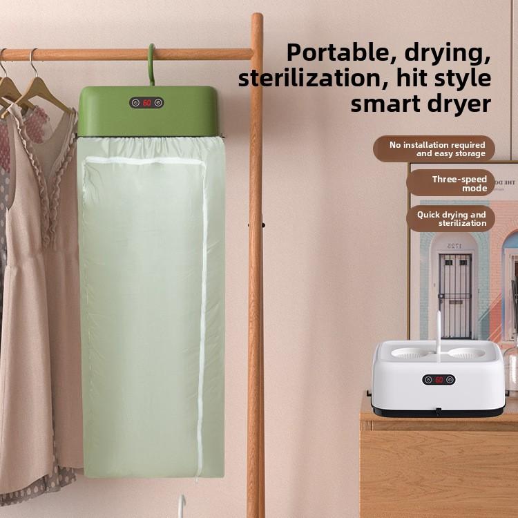 Uscător de aer pliabil nou, de uz casnic, mic, mașină de uscat pentru bebeluși, cămin, călătorie, uscător portabil