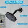 High Pressure Rainfall Shower Head, Modern 6 Inch Showerhead with Perfect Adjustable Replacement, High Flow Rain Shower Head