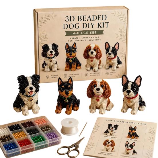 Tiny 3D Beaded Animal DIY Kit with Instructions Easy DIY Beading Kit