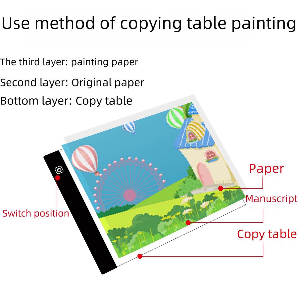 A4/A5/A3 LED Luminous Tracing Board for Copy & Diamond Painting.