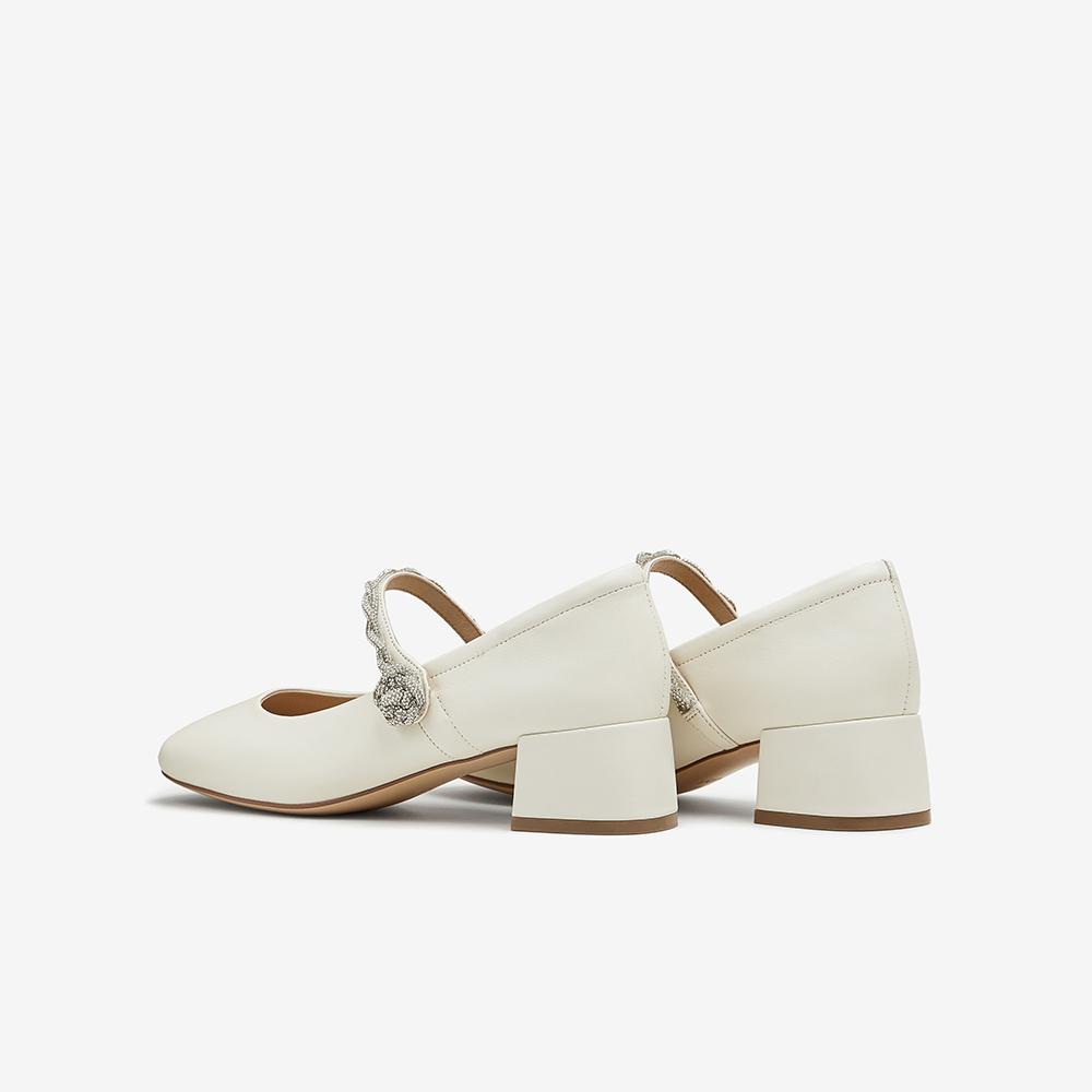 TATA/He She 2024 Autumn Shopping Mall Same Style Shallow Mouth Feminine Mary Jane Shoes