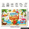 2D Planar Summer Vacation Theme Background Fabric, Made of Durable Polyester, Perfect for Indoor and Outdoor Celebration Events