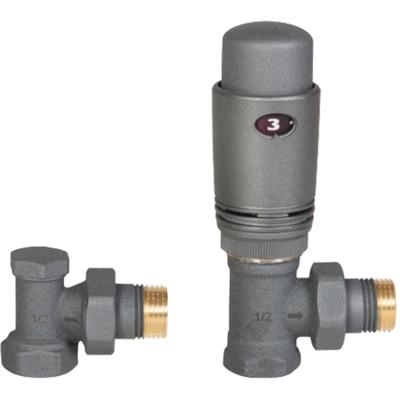 Thermostatic Set (Supply, Return, Head), Angle, Graphite