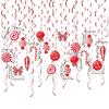 Foil Ceiling Swirls Ornament for Christmas Hanging Streamers Party Ceiling Decors Happy Christmas Festival Home Decors