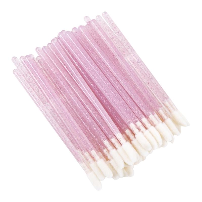 Professional Lip Brush Set 50pcs Disposable Lipstick Applicators with Soft Bristlesfor Makeup Artists and Salon 1